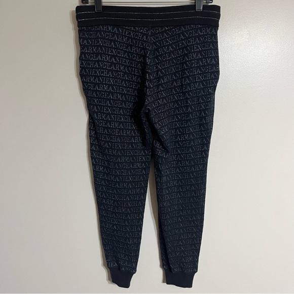 Women’s Armani Exchange All Over Logo Sweatshirt & Sweatpants Top Med Pants Sm - Picture 16 of 16